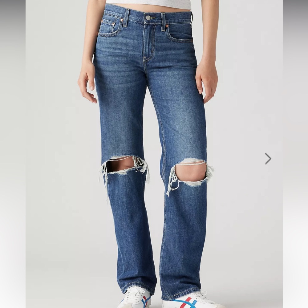 Classic Blue Distressed Jeans